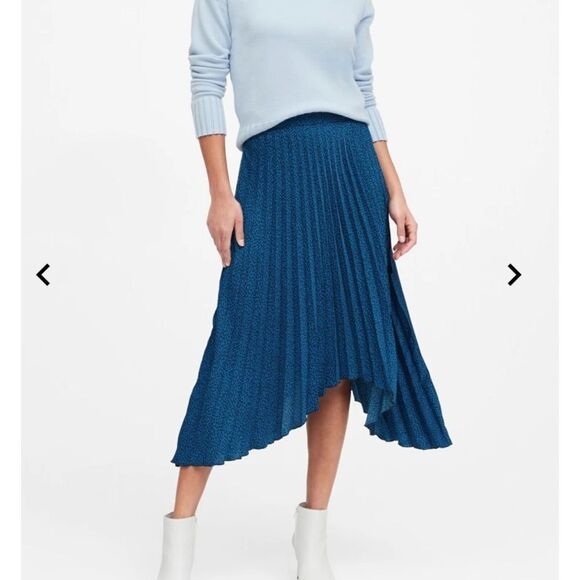 NEW BANANA REPUBLIC Pleated High-Low Skirt NWT - Picture 1 of 5